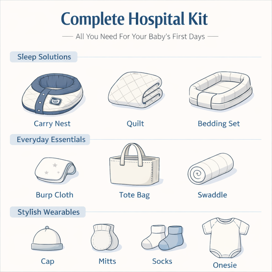 The Complete Newborn Essentials Hospital Kit- Special Bird Design